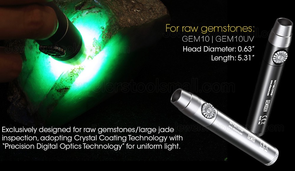 Nitecore GEM8 Professional Gemstone Identification Flashlight with Adjustable Brightness